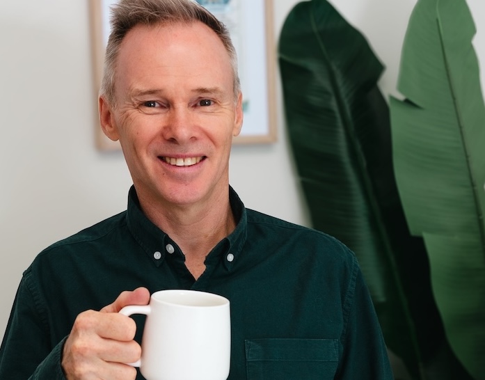 Brendon Groves Naturopath smiling with cup